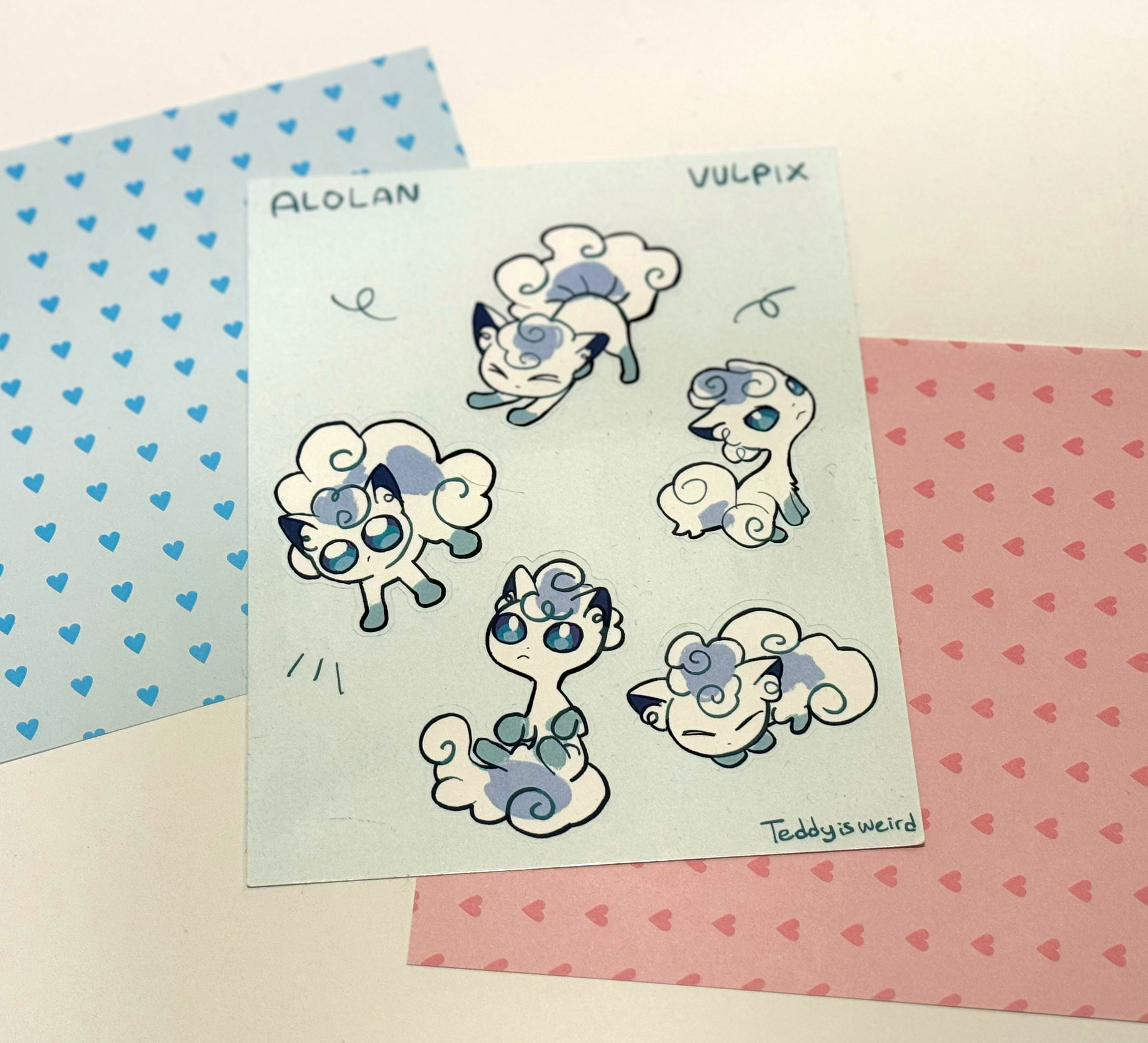 Alolan Vulpix sticker sheet